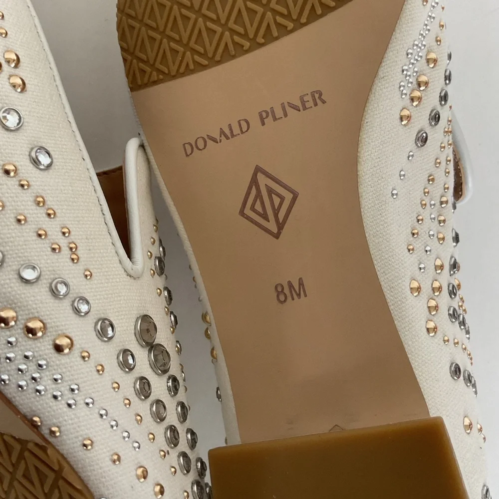 Donald J. PLINER New Leather Studded Loafers size 8 - Picture 14 of 16